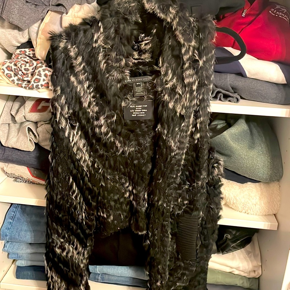 Marc Jacobs rabbit fur vest